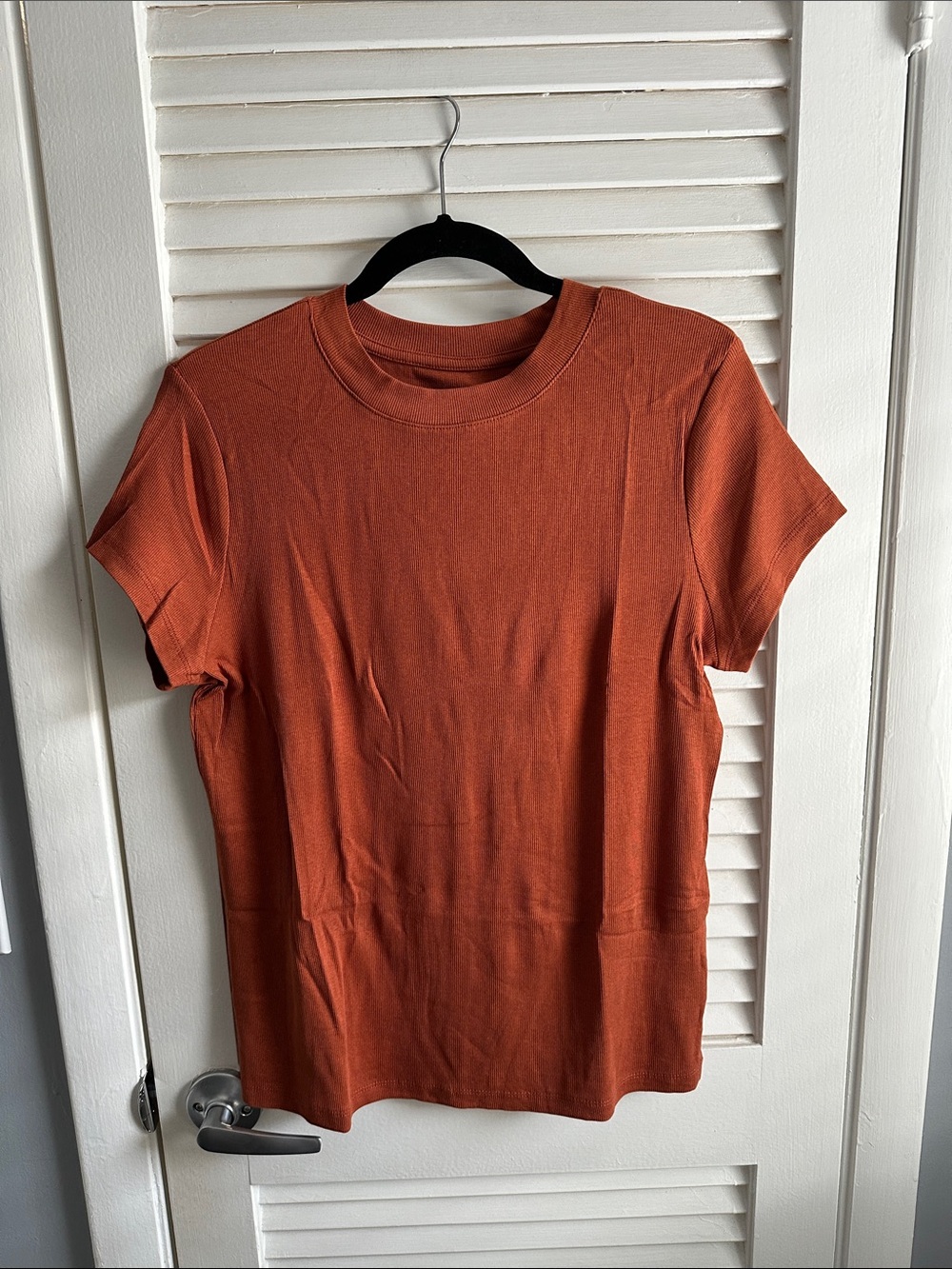 A new day burnt orange ribbed tee XL New without tags!